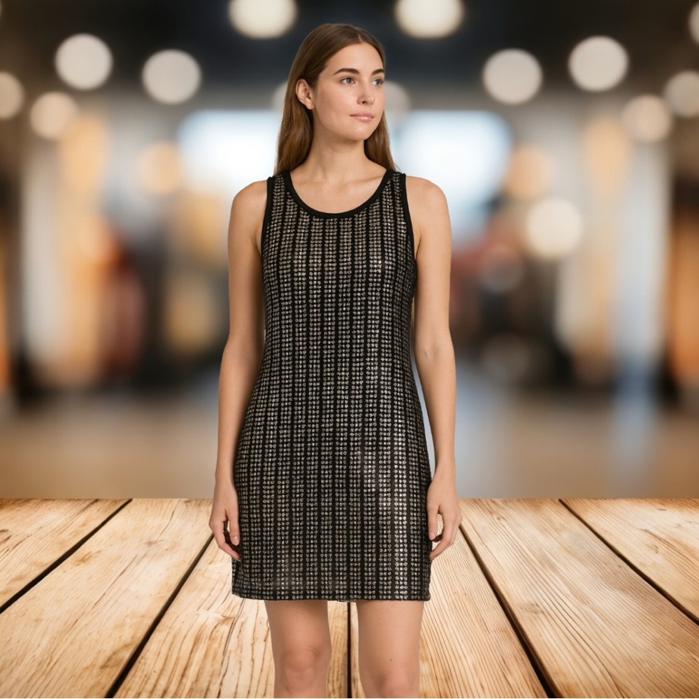 Forever 21 Black Sequin Sleeveless Mini Dress • Size M • Party/Cocktail